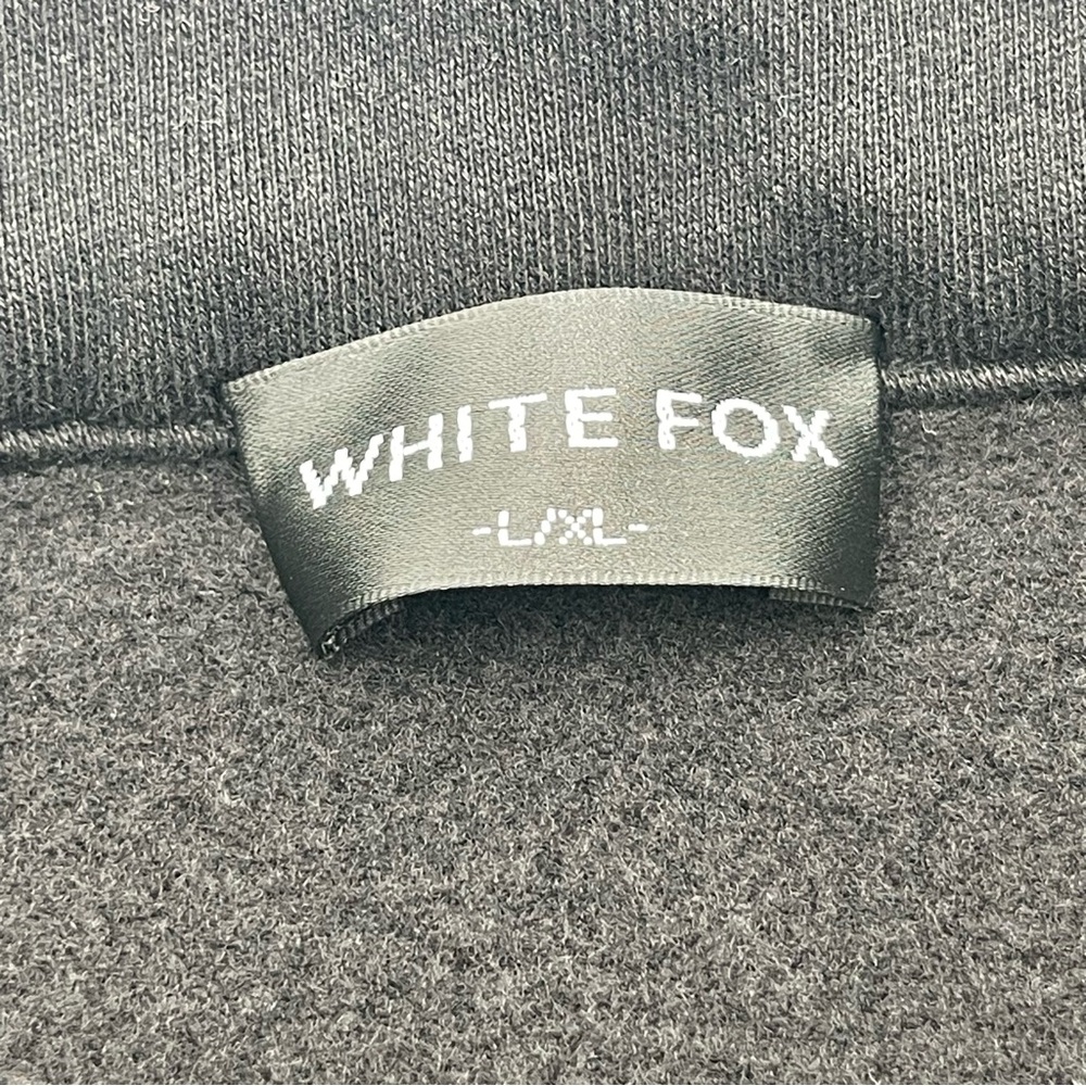 White Fox Boutique Project 5 1/4 Zip Black Sweatshirt Size L/XL Pullover Casual - Picture 7 of 11